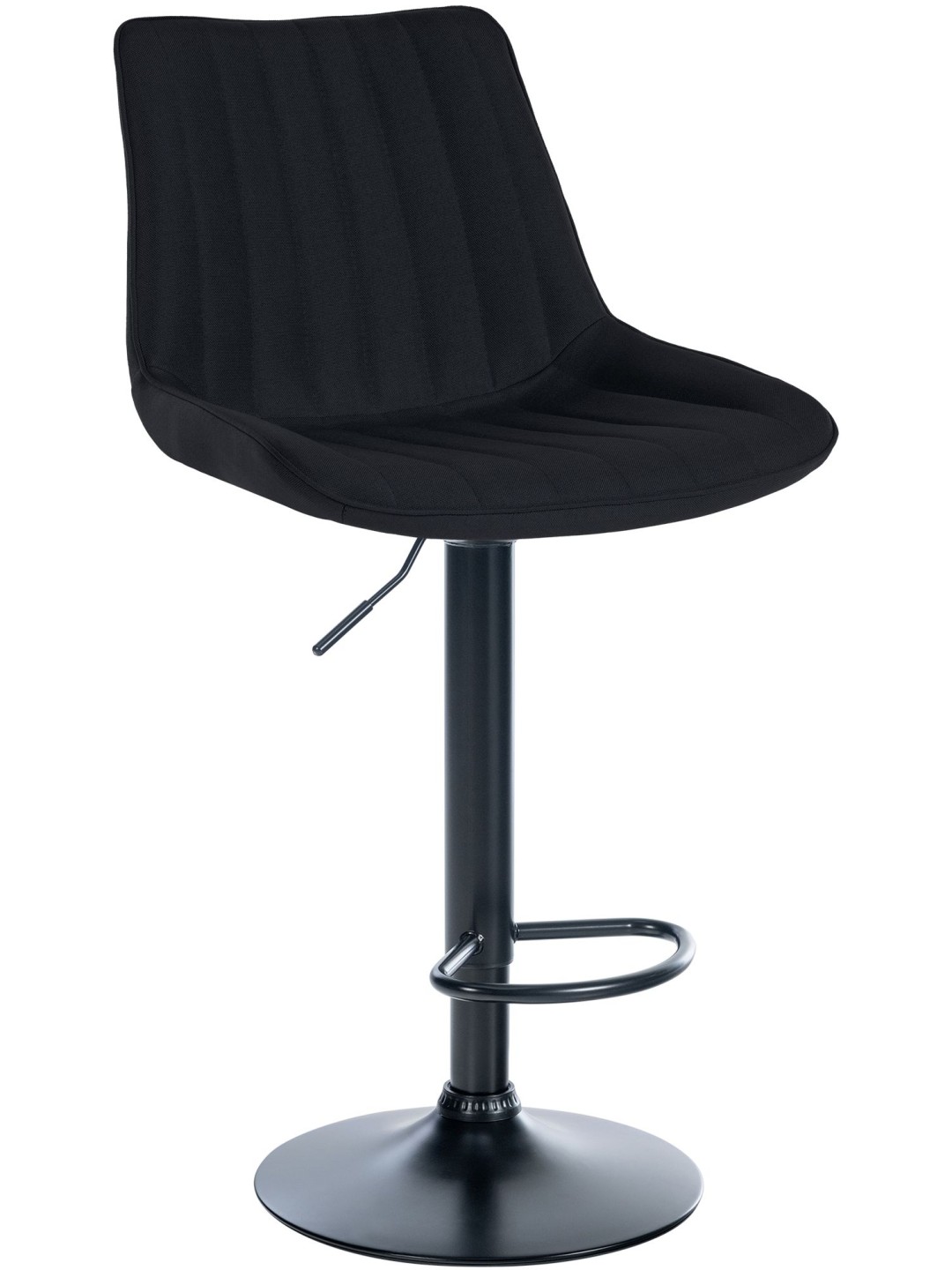 Scaun de bar stofa Toni, negru