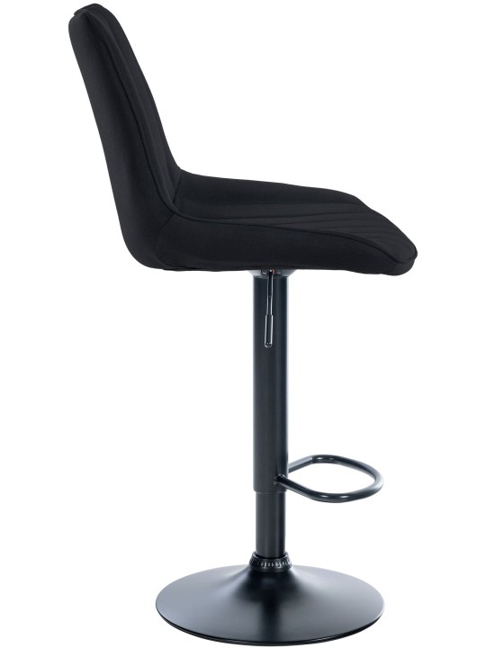 Scaun de bar stofa Toni, negru