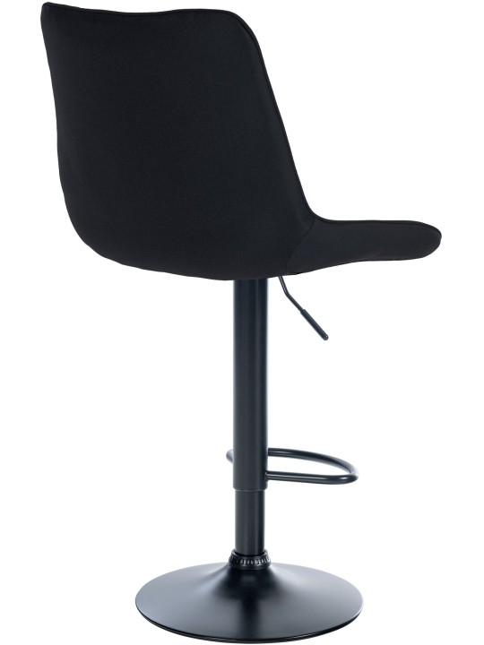 Scaun de bar stofa Toni, negru