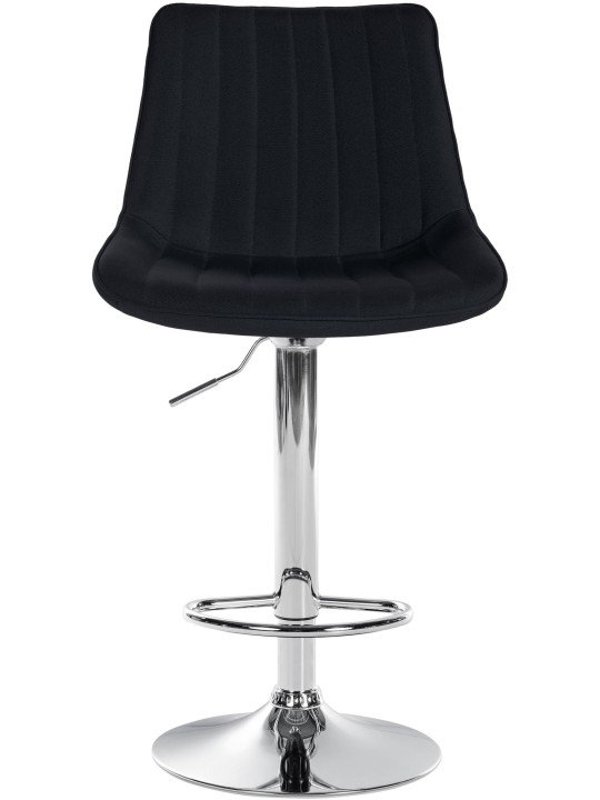 Scaun de bar Toni stofa crom, negru