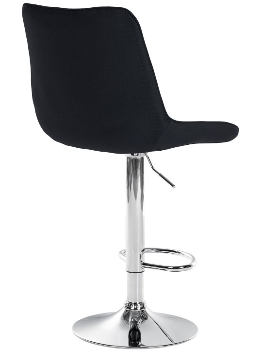 Scaun de bar Toni stofa crom, negru