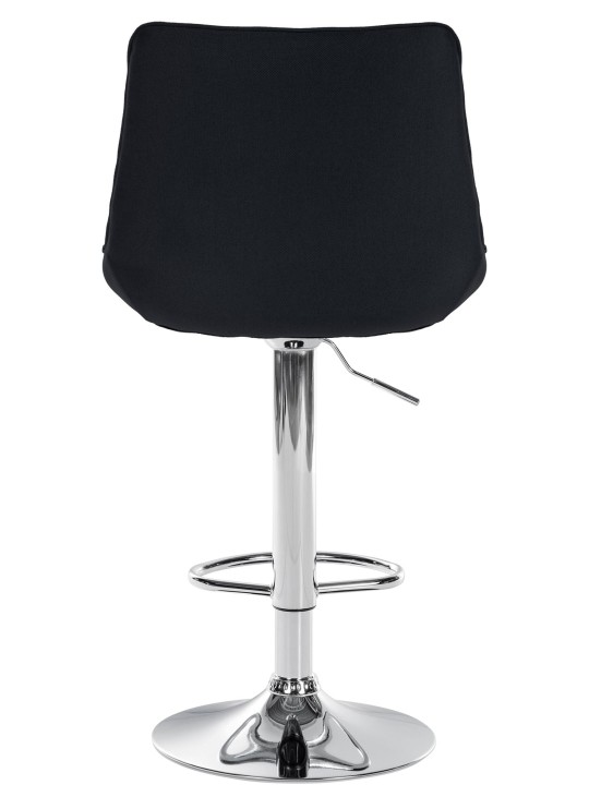 Scaun de bar Toni stofa crom, negru