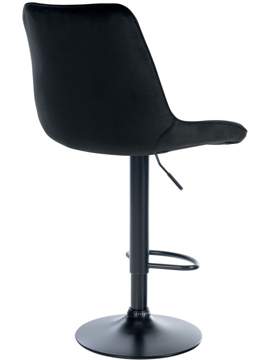 Scaun de bar Toni catifea, negru
