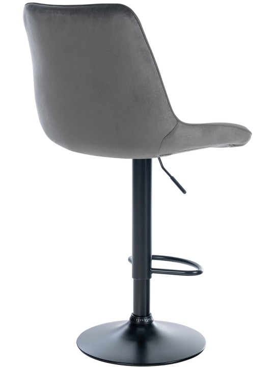 Scaun de bar Toni catifea, gri închis Scaun de bar Toni catifea, gri închis
