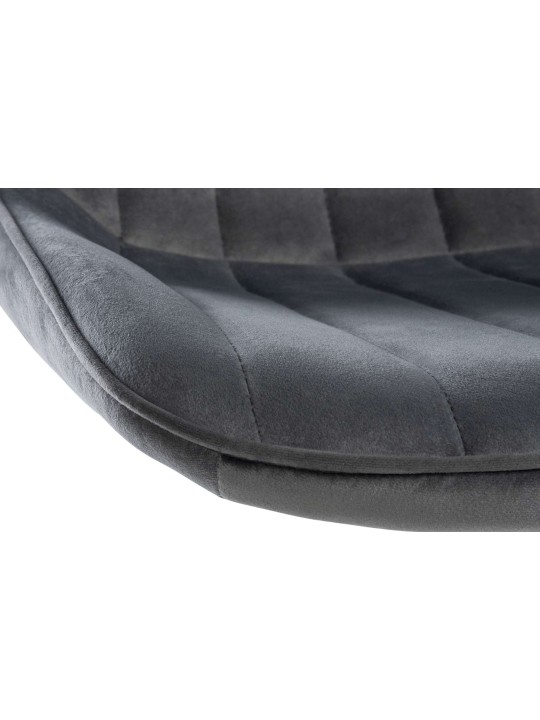 Scaun de bar Toni catifea, gri închis Scaun de bar Toni catifea, gri închis