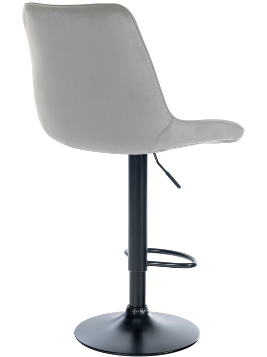 Scaun de bar Toni catifea, gri