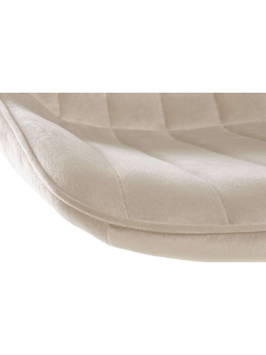 Scaun de bar Toni catifea crom, crem Scaun de bar Toni catifea crom, crem