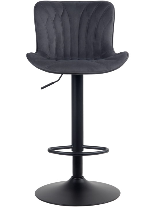 Scaun de bar Linus catifea, negru