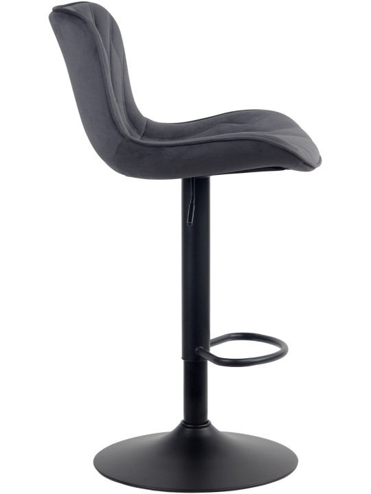 Scaun de bar Linus catifea, negru