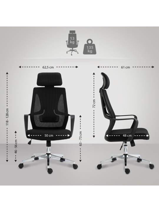 Scaun de birou Kanab, negru