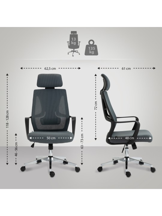 Scaun de birou Kanab, gri