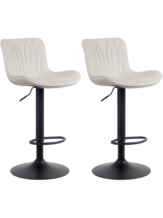 Set 2 scaune de bar Linus catifea, crem Set 2 scaune de bar Linus catifea, crem