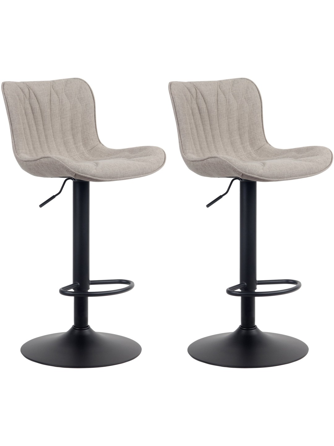 Set 2 scaune de bar Tesatura Linus, taupe