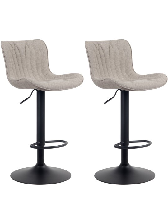 Set 2 scaune de bar Tesatura Linus, taupe