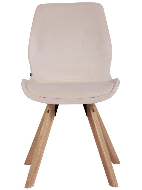 Scaun Luna Velvet, crem