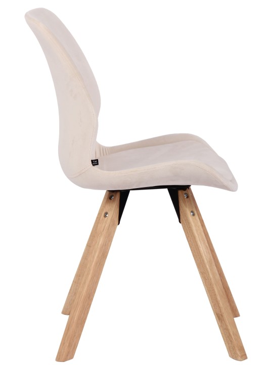 Scaun Luna Velvet, crem
