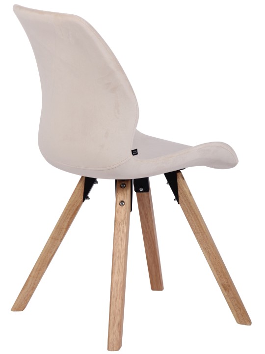 Scaun Luna Velvet, crem