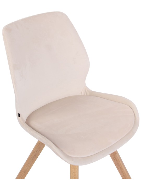Scaun Luna Velvet, crem