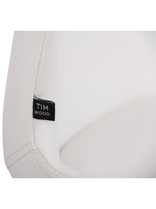 Set 2 scaune Luna imitatie piele, alb