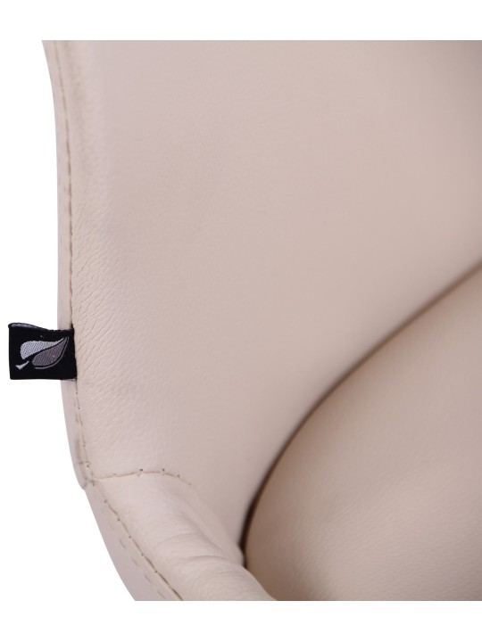 Set 2 scaune Luna imitatie piele, crem