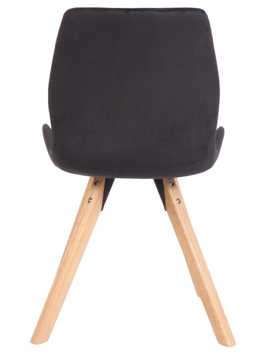 Set 2 scaune Luna catifea, negru Set 2 scaune Luna catifea, negru