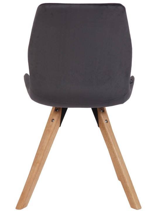 Set 2 scaune Luna catifea, gri închis