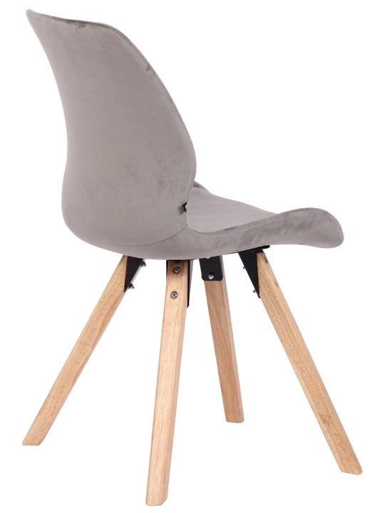 Set 2 scaune Luna catifea, gri Set 2 scaune Luna catifea, gri