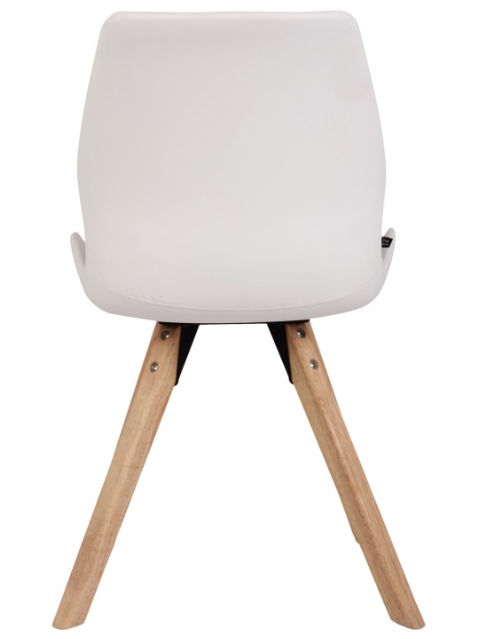 Set 4 scaune Luna imitatie piele, alb