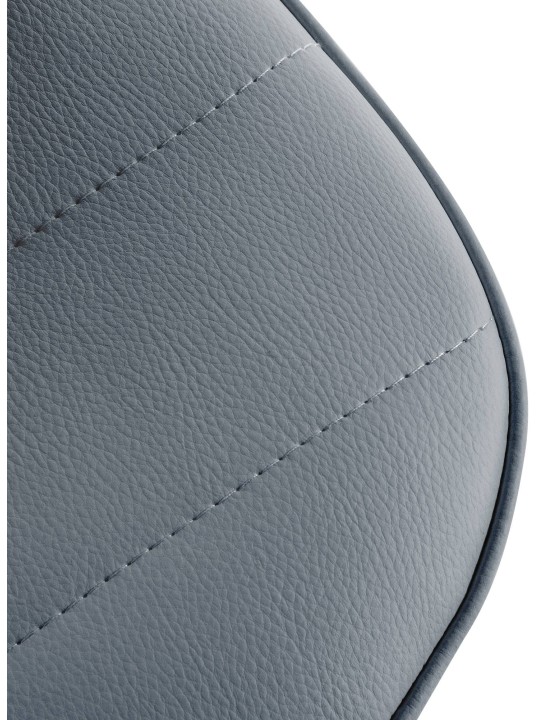 Scaun de bar Lex imitatie piele cromat, gri