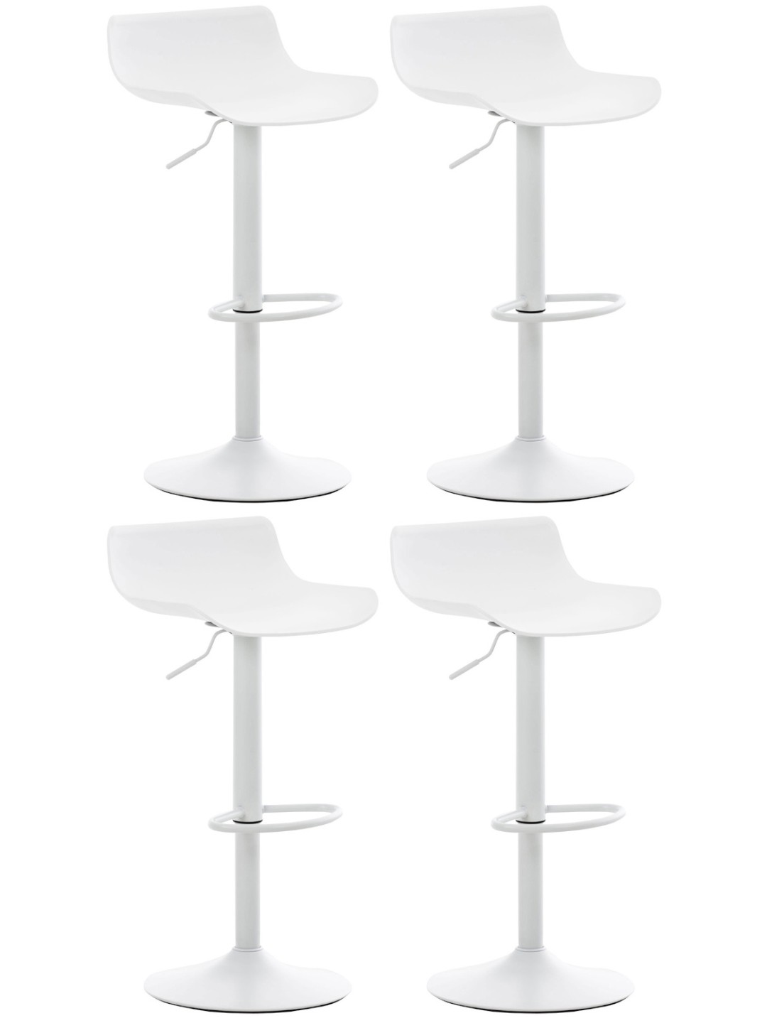 Set 4 scaune de bar Aveiro, alb