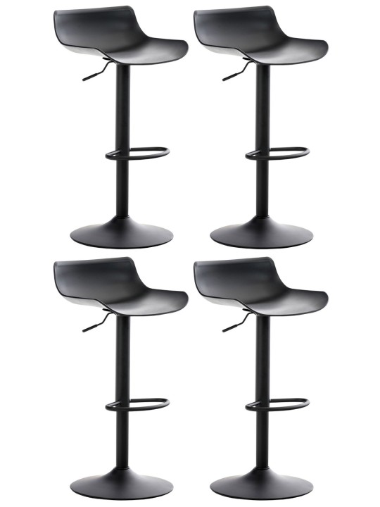 Set 4 scaune de bar Aveiro, negru