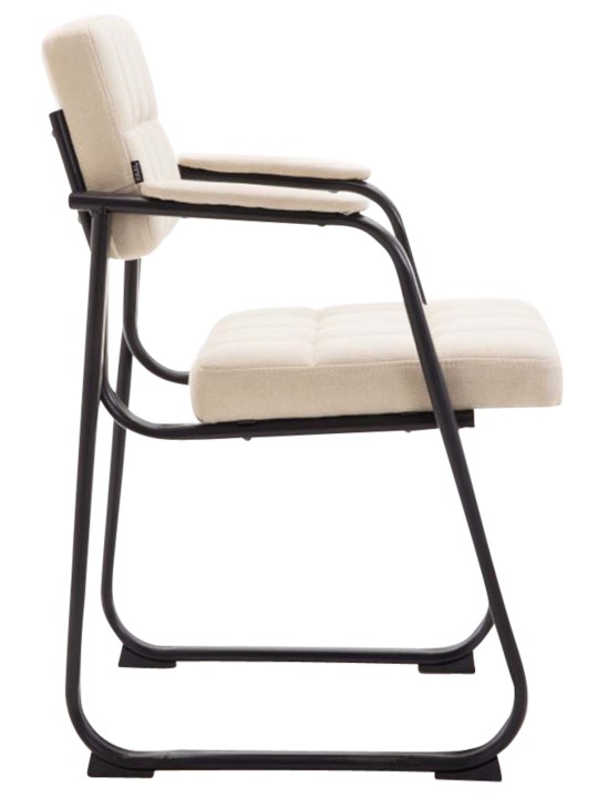 Set 2 scaune vizitator Canada B imitatie piele, crem