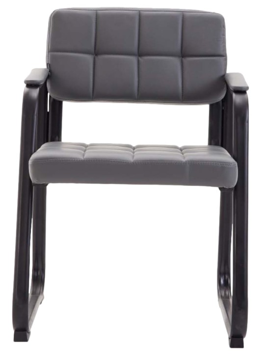 Set 2 scaune vizitator Canada B imitatie piele, gri