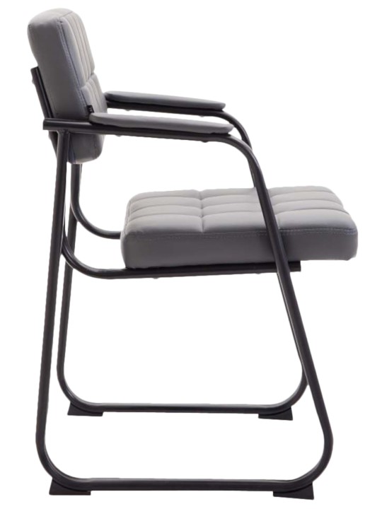 Set 2 scaune vizitator Canada B imitatie piele, gri