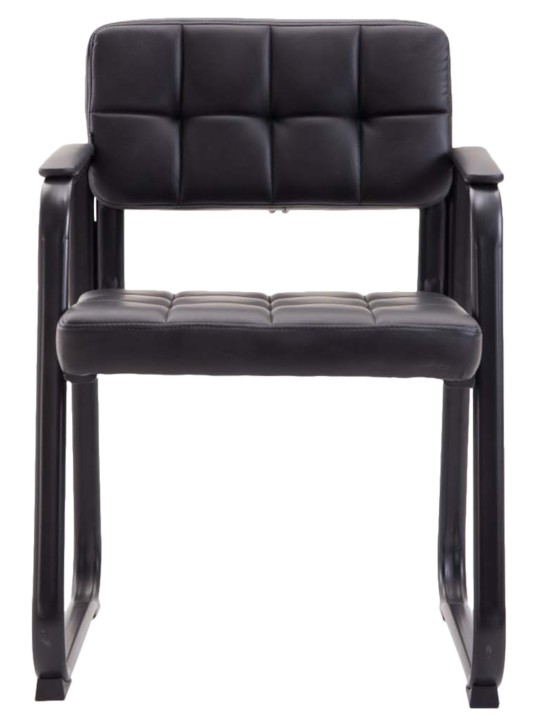 Set 2 scaune vizitator Canada B imitatie piele, negru