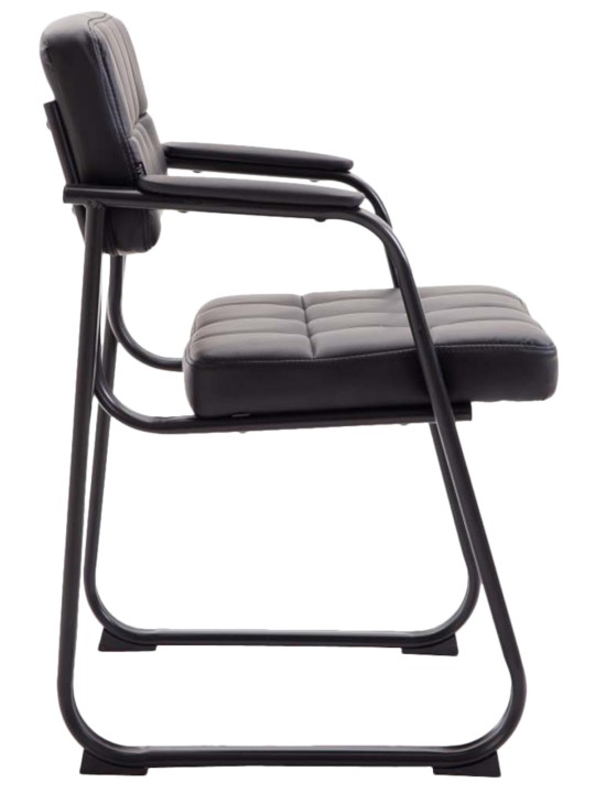 Set 2 scaune vizitator Canada B imitatie piele, negru