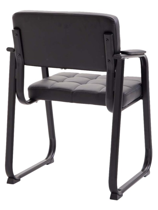 Set 2 scaune vizitator Canada B imitatie piele, negru