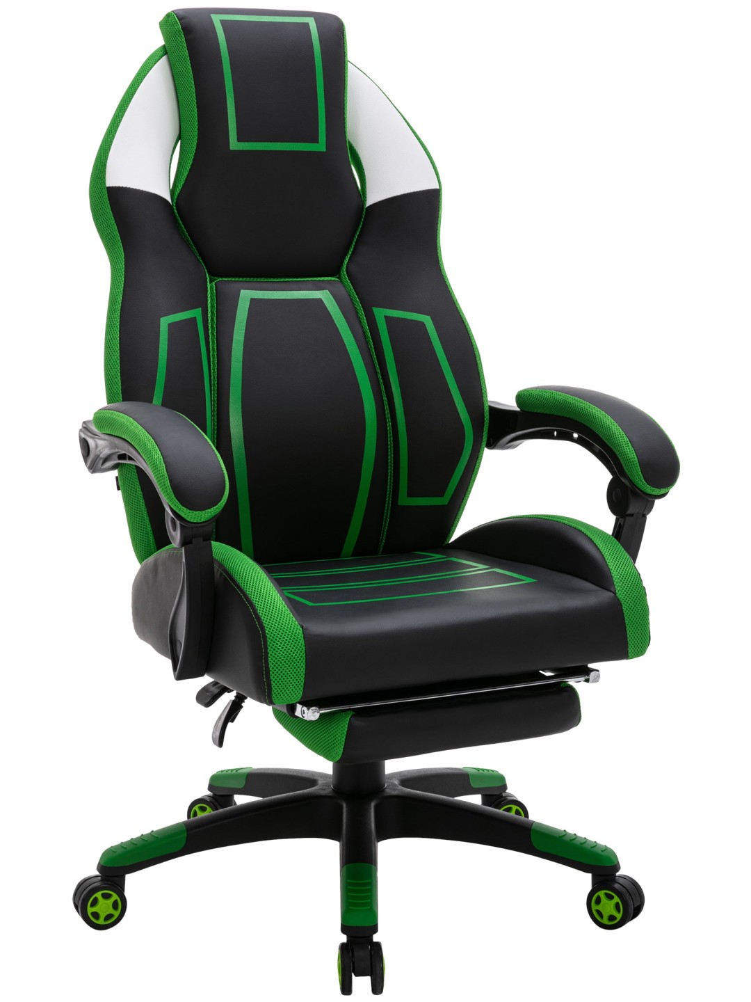 Scaun de birou Clovis imitatie piele, negru/verde