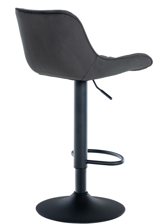 Scaun de bar Minosa catifea, negru Scaun de bar Minosa catifea, negru