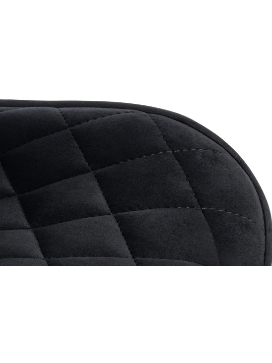 Scaun de bar Minosa catifea, negru Scaun de bar Minosa catifea, negru