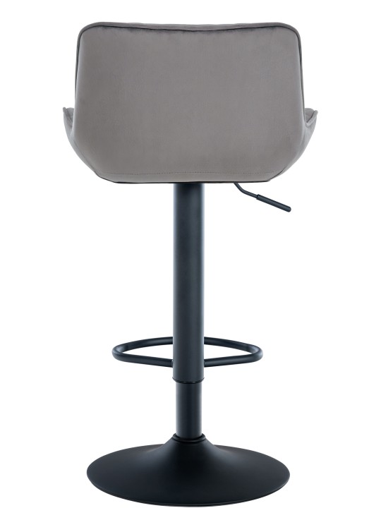 Scaun de bar Minosa catifea, gri închis