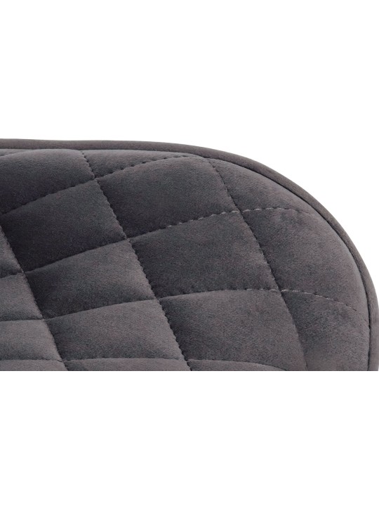 Scaun de bar Minosa catifea, gri închis