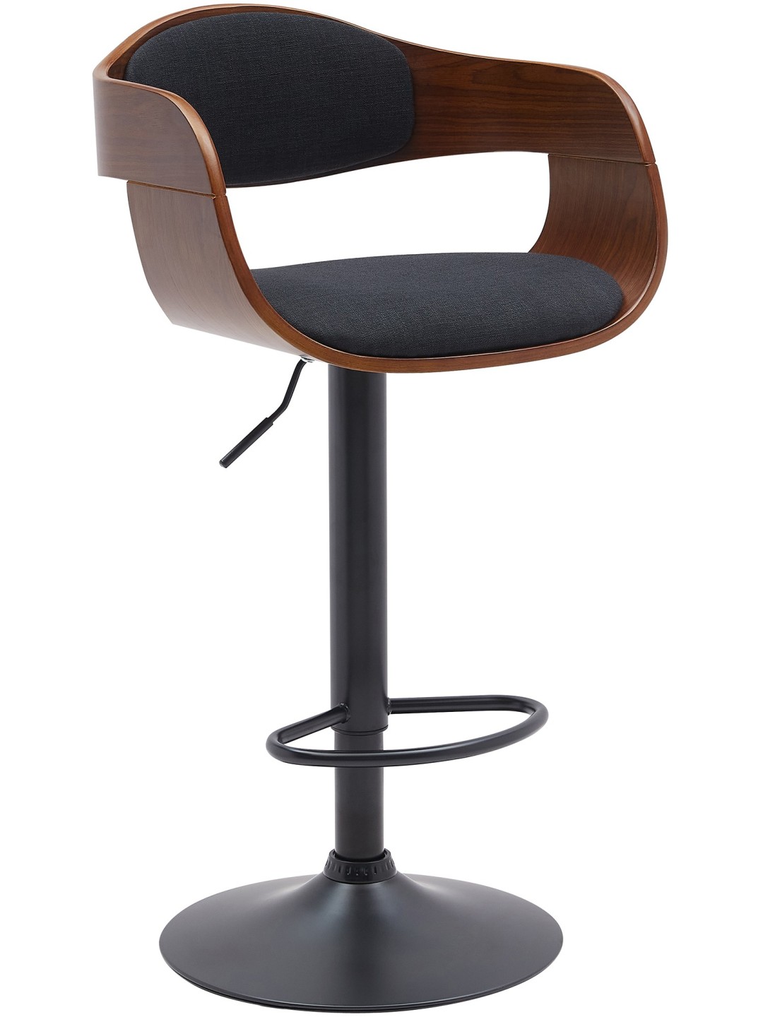 Scaun de bar Kingston B stofa, nuc/negru