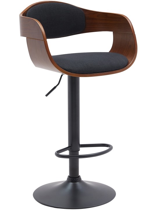 Scaun de bar Kingston B stofa, nuc/negru