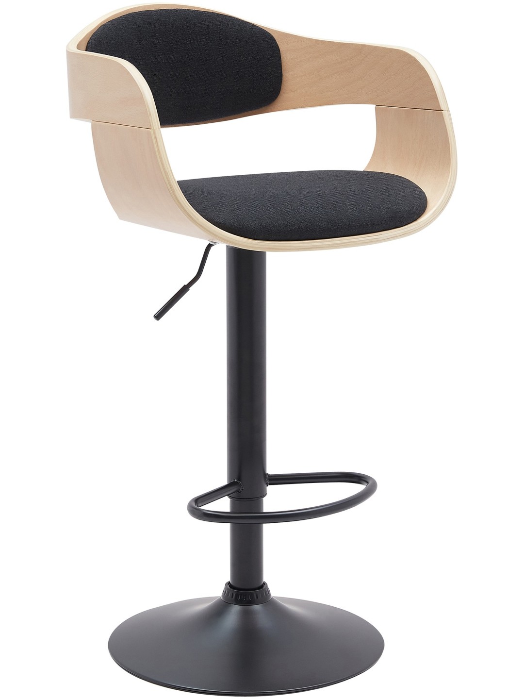 Scaun de bar Kingston B stofa, natural/negru