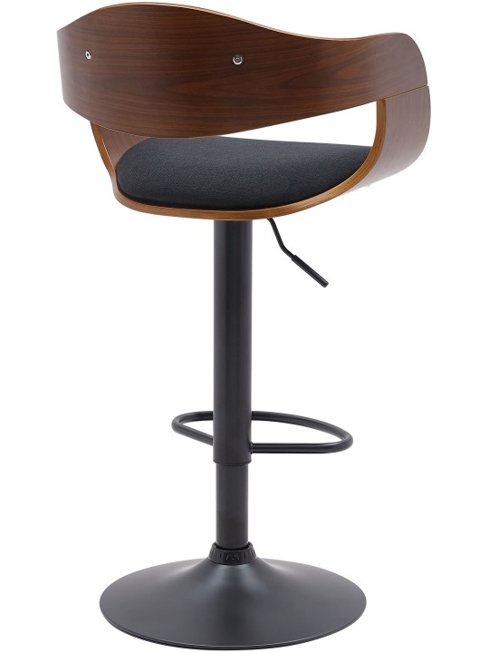 Scaun de bar Kingston B stofa, nuc/negru