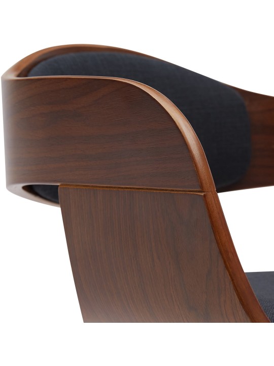 Scaun de bar Kingston B stofa, nuc/negru