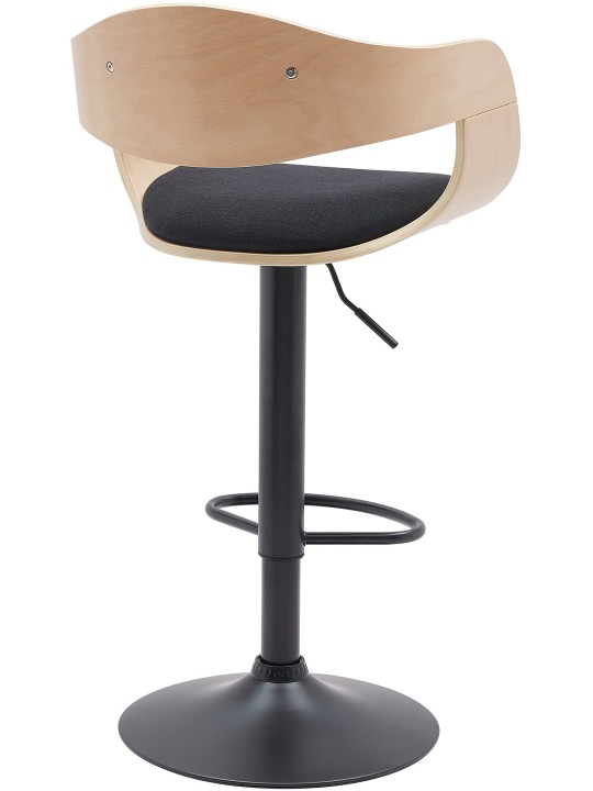 Scaun de bar Kingston B stofa, natural/negru