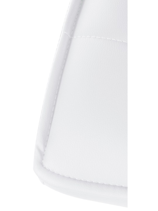 Scaun de bar Peking V2 imitatie piele cromat, alb