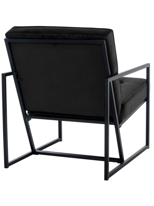 Sezlong Avon catifea, negru